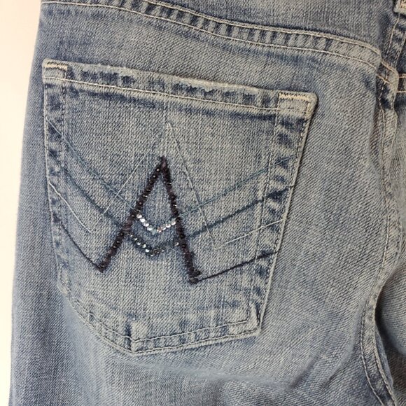7 Jeans 7 For All Mankind Womens Blue Wash A Pocket Boot Cut Jeans Sz 27 - Picture 11 of 16